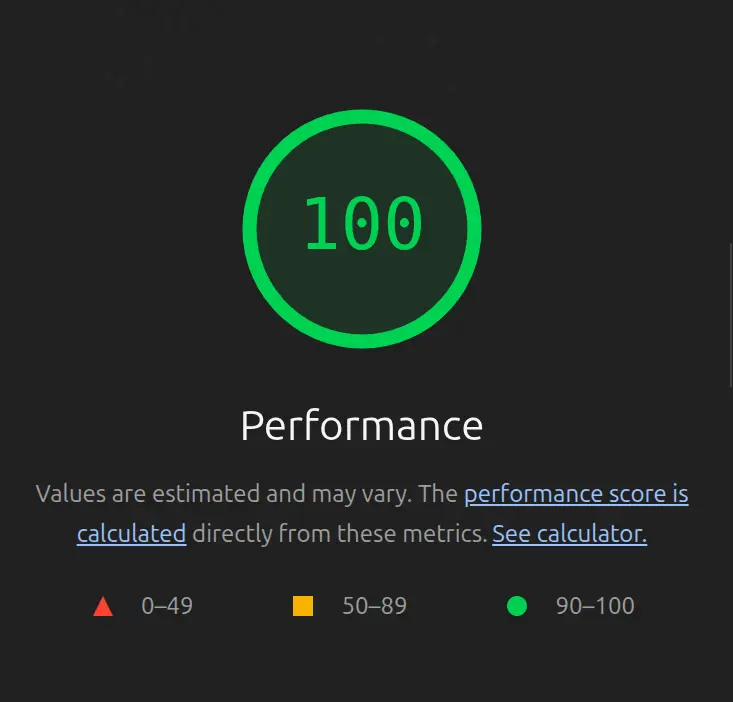 Horde Agence | Lighthouse score of hordeagence.com